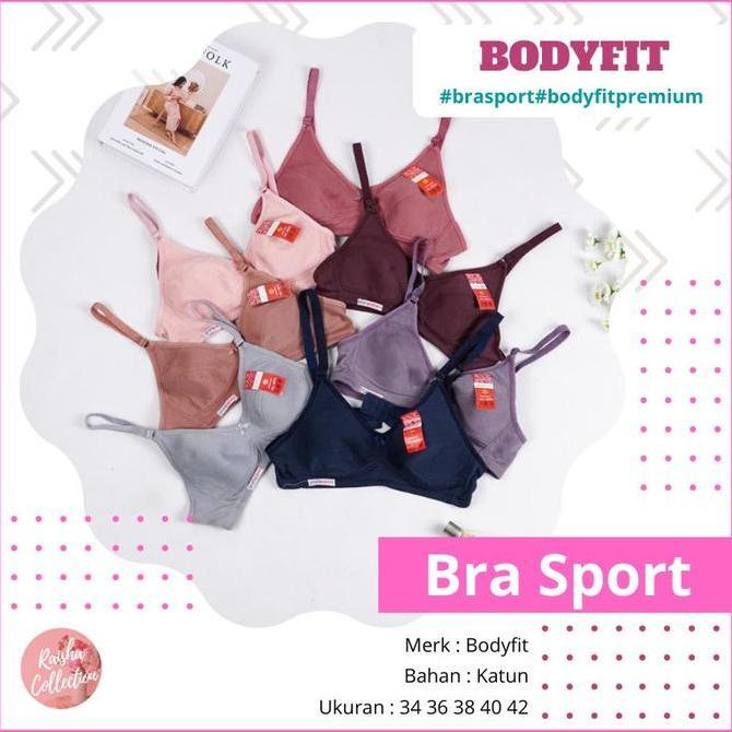 RC BH/BRA SPORT WANITA BODY FIT TANPA BUSA DAN KAWAT PREMIUM