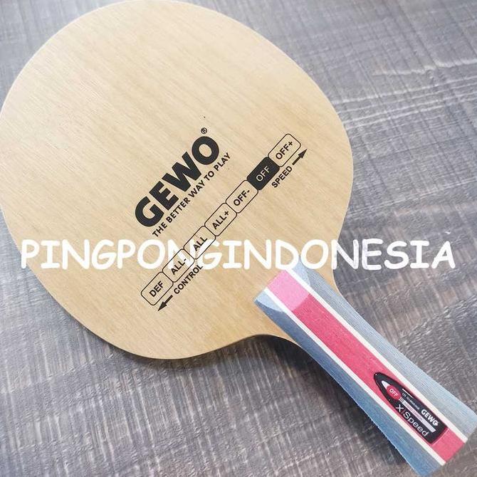 Gewo Hybrid Carbon X/Speed - Kayu Pingpong Blade Tenis Meja Bet Bat Offensive Kayu TenisMeja X Speed