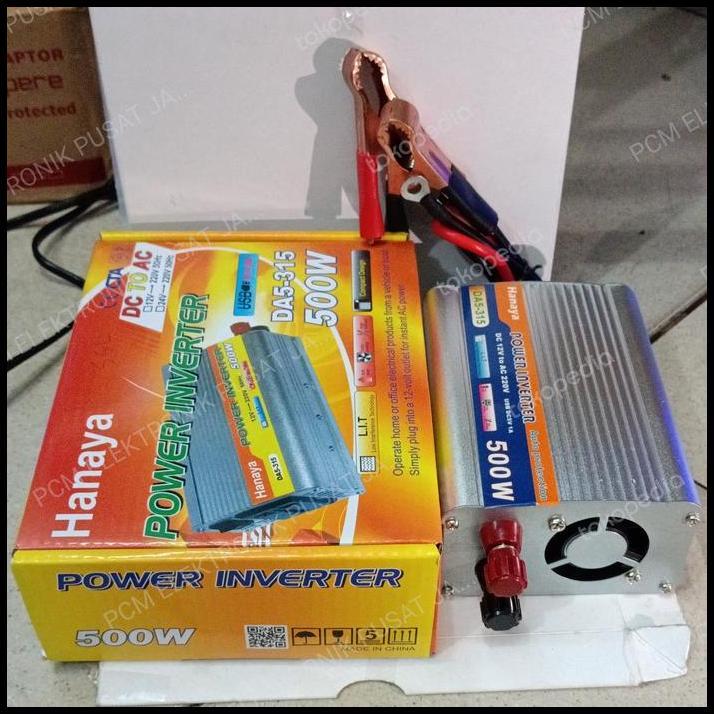 TERMURAH 2719 POWER INVERTER AC TO DC 500WATT AKI 12V DC TO 220V AC PLN HANAYA 