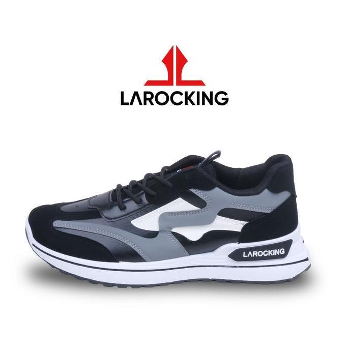 Larocking - Myth Hitam Putih | Sepatu Sneakers Casual Gym
