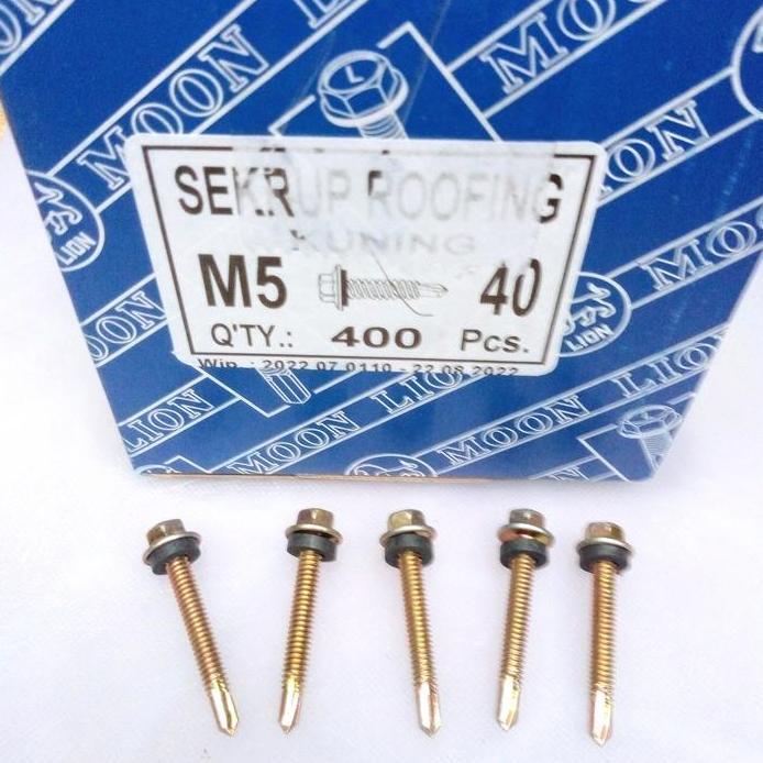 Sekrup Roofing Kuning 12X40 Moon Lion