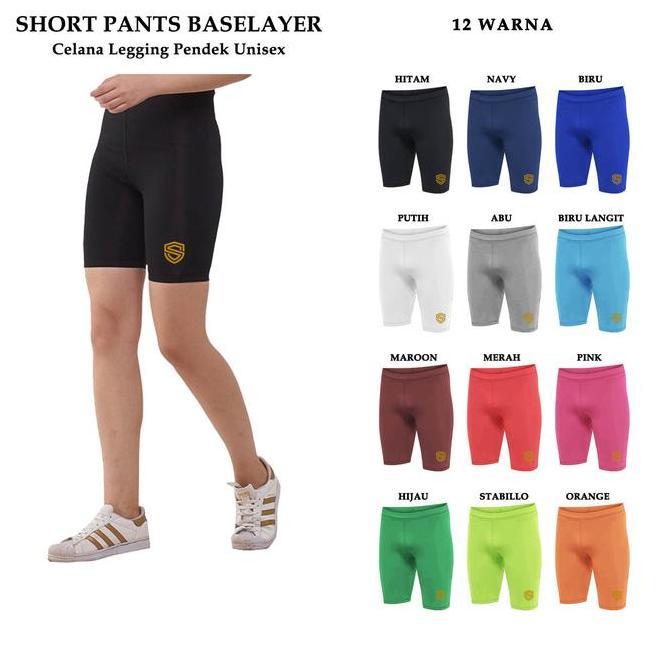 Short Pants Stuvco Celana Manset Baselayer Pendek Strit Olahraga Pria Wanita