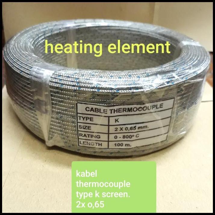 TERMURAH KABEL THERMOCOUPLE/THERMOCOUPLE WIRE TYPE K SCREEN 