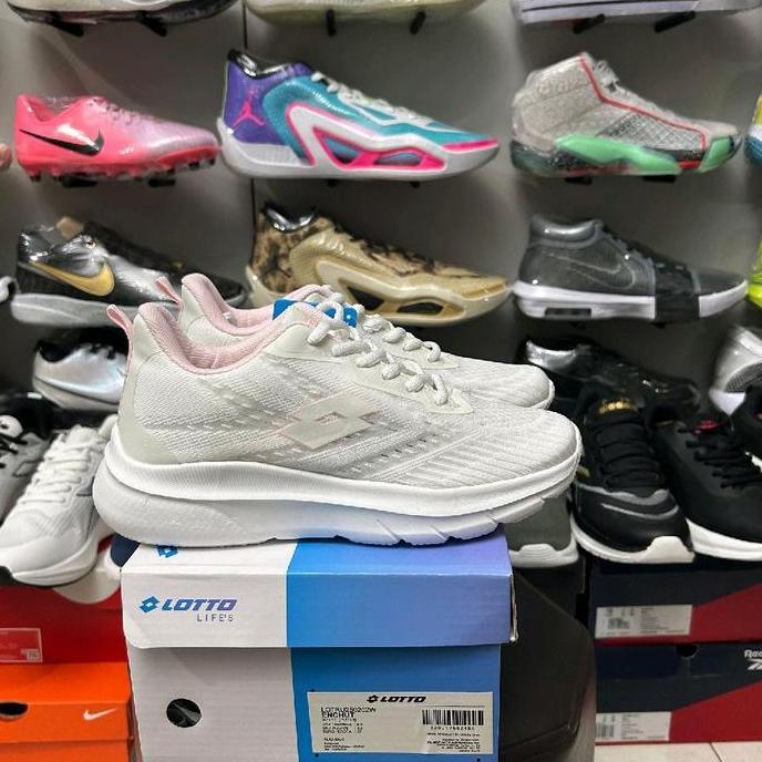 SEPATU LARI WANITA LOTTO ENCHUT WHITE
