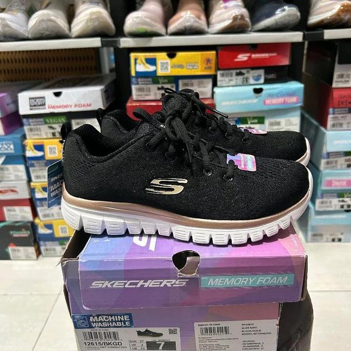 SKECHERS GRFUL GET CONNECTED RUNNING FOR WOMENS BNIB (12615 BKGD)