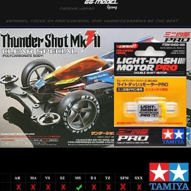TAMIYA 95463 15402 THUNDER SHOT CLEAR MK CLEAR - LIGHT DASH MOTOR PRO