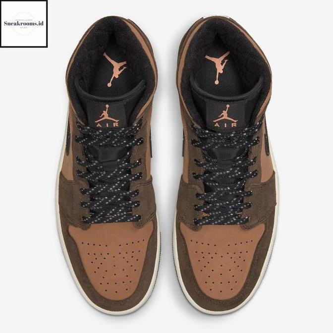 Air Jordan 1 Mid SE Dark Chocolate Orinal Resmi (100% Authentic)