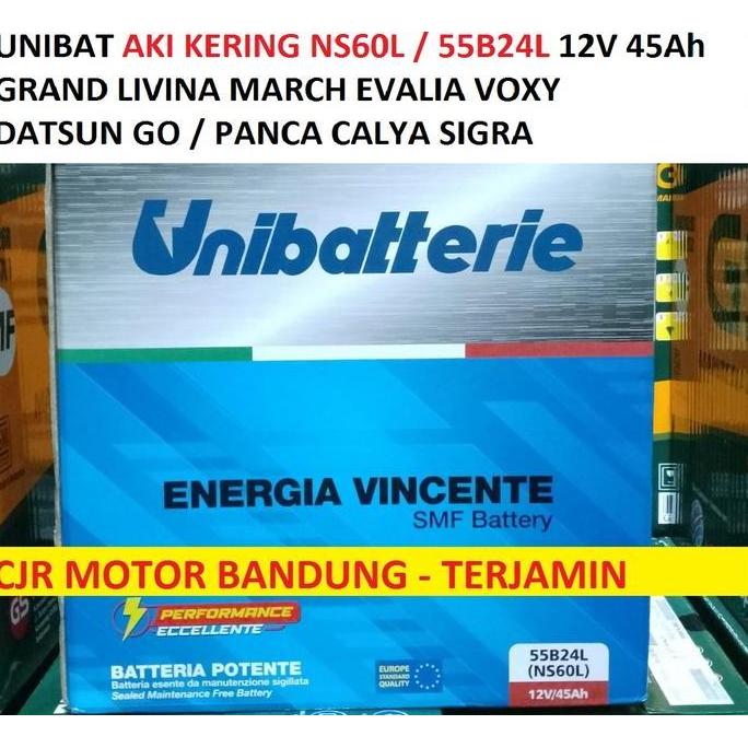 UNIBAT Aki Kering NS60L aki mobil NISSAN GRAND LIVINA EVALIA CALYA