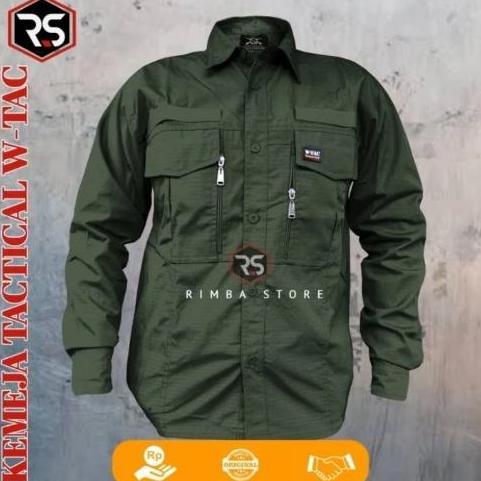 Kemeja W tac seragam tactical baju pdh kerja lapangan kantor Polri
