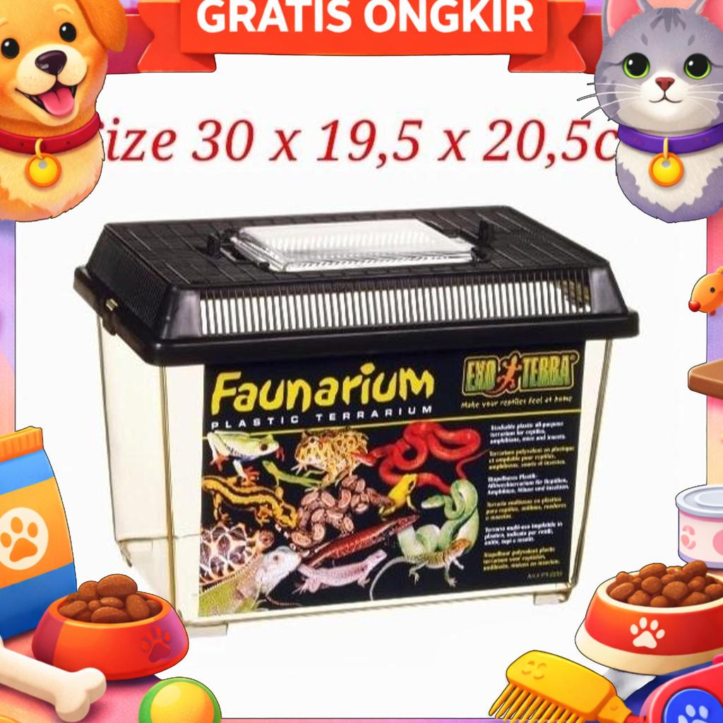 Exoterra Faunarium M / Kandang Kotak Box Reptil Gecko Ular Kodok