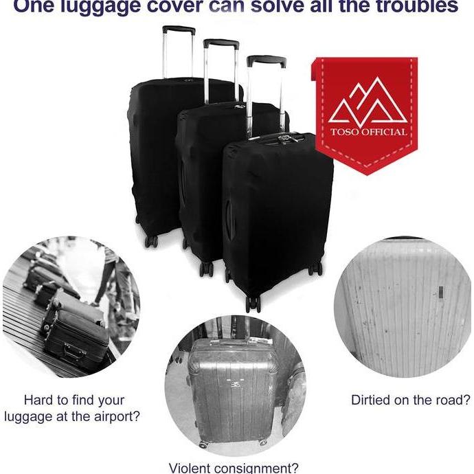 Ihappy- Sarung Pelindung Koper Elastis Luggage Cover Bag Sarung Koper Tas