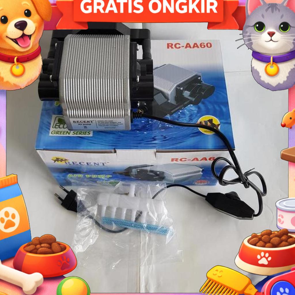 Recent Air Pump Rc-Aa60 Mesin Aerator 8 Lubang Angin