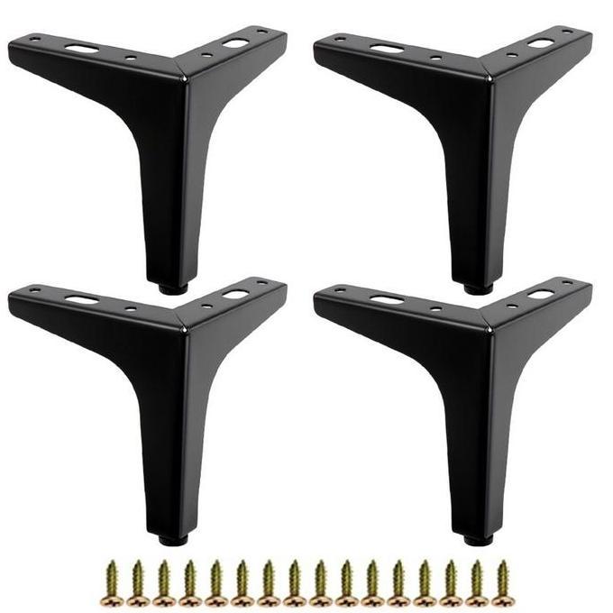 Homemart- 4Pcs/Set Kaki Sofa Hitam Segitiga 10Cm 15Cm / Kaki Sofa Hitam/Cabinet Coffee Table Feet Ha