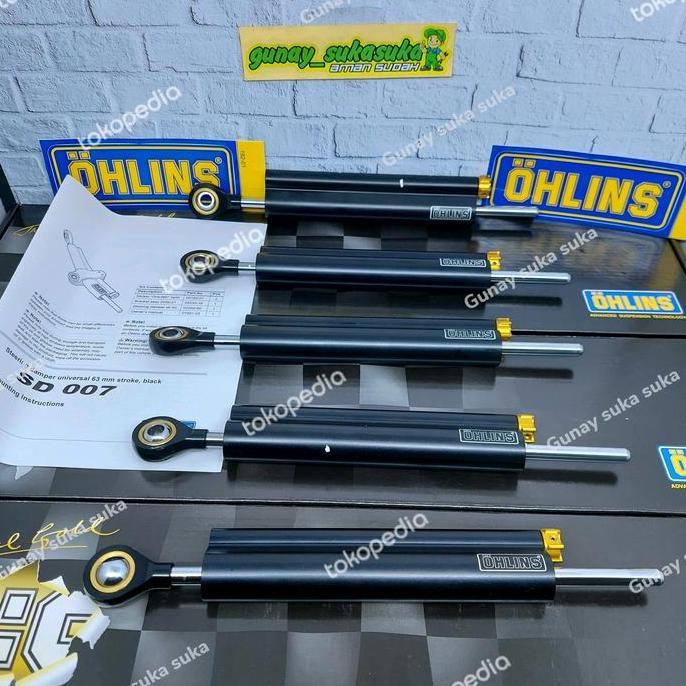 OK STABILIZER STANG - STEERING DAMPER OHLINS SD 007 SD007 BLACK ORIGINAL *