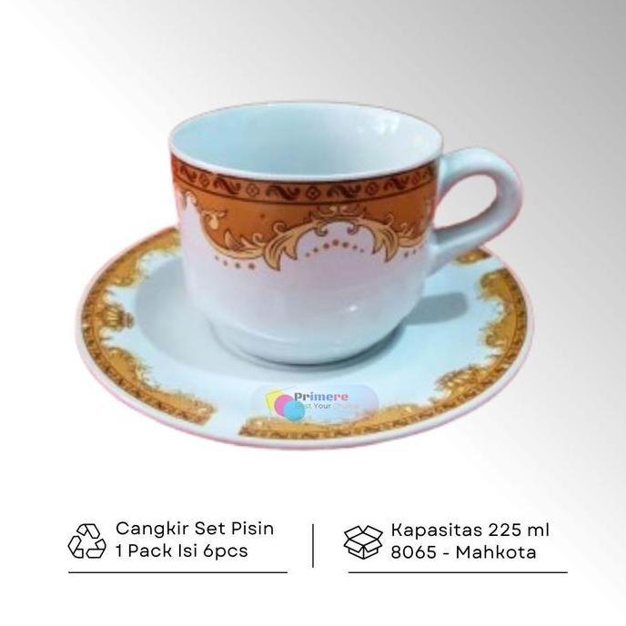 Terpopuler- Gelas Cangkir Kopi Set Keramik 1 Pack Isi 6