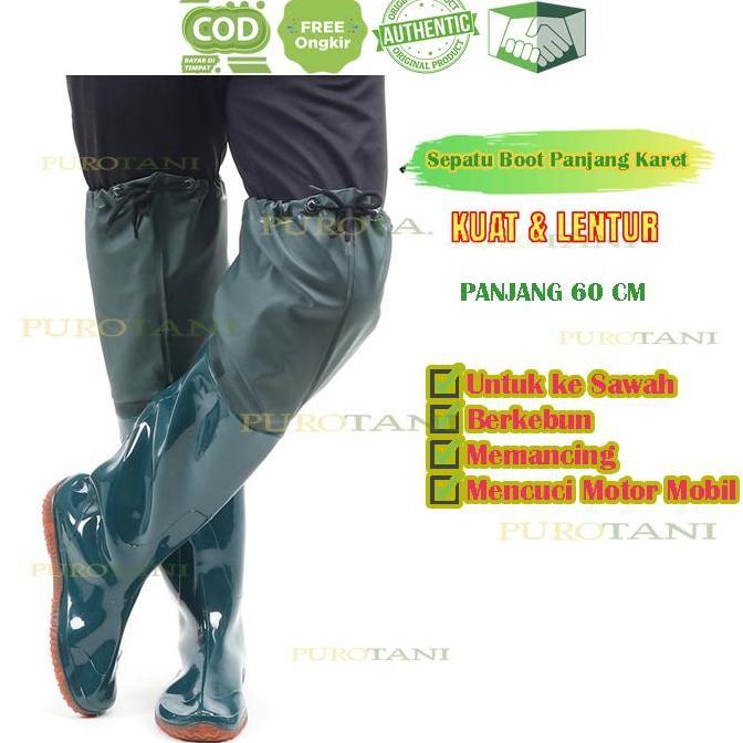 Sepatu Boots Pria Karet Panjang Boot Ke Sawah Ladang Mancing