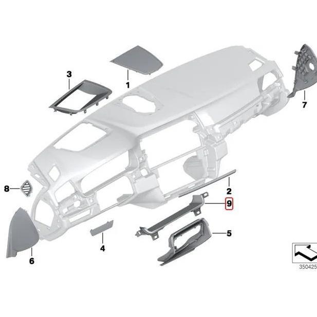 ORIGINAL BMW F10 F11 COVER TRIM PANEL BAWAH SPEEDOMETER ORIGINAL DAN TERPERCAYA