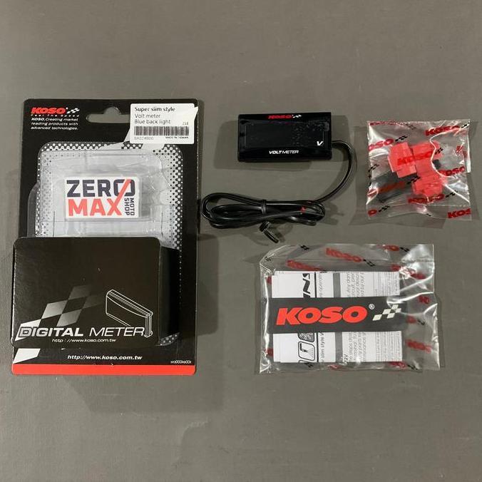 '' VOLT METER VOLTMETER DIGITAL MOTOR KOSO ORIGINAL SLIM UNIVERSAL ''