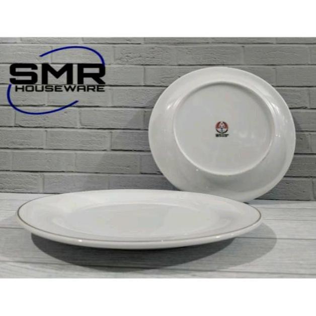 Terpopuler- 3 Set Piring Ceper Besar Keramik List Emas