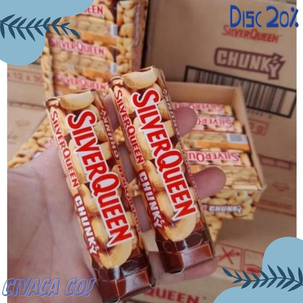 Silverqueen Ukuran Besar 55 Gram Chunky Bar 30 Gr - Coklat Valentine - Silverqueen Cashews