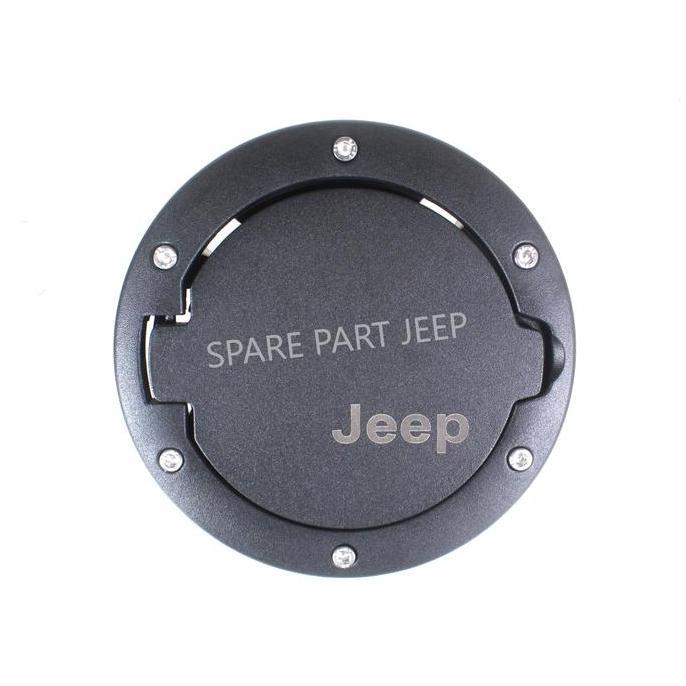 COVER TUTUP TANGKI BENSIN HITAM . FUEL FILLER JEEP WRANGLER RUBICON JK ORIGINAL DAN TERPERCAYA