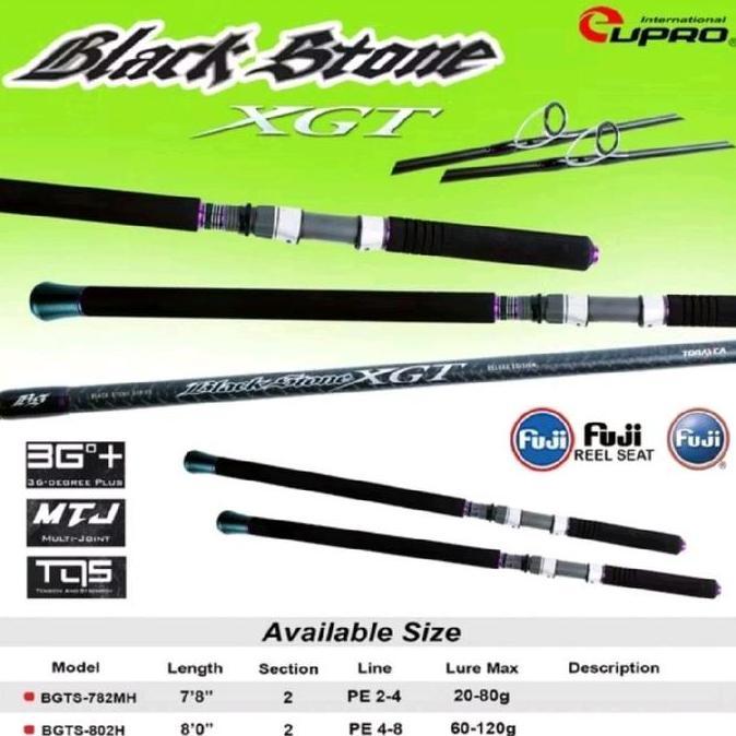 TERBARU - EXPERT GRAPHITE JORAN POPPING EUPRO BLACK STONE XGT 782MH | 802H | POPPING | SPINNING | FR