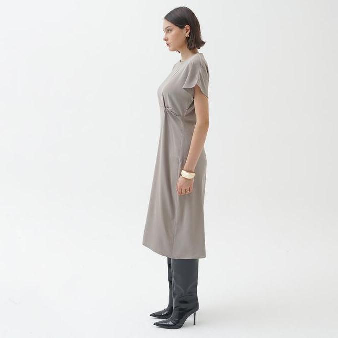 Promo Mississippi A Nights Tale Satin Midi Dress Lin000545M Olive