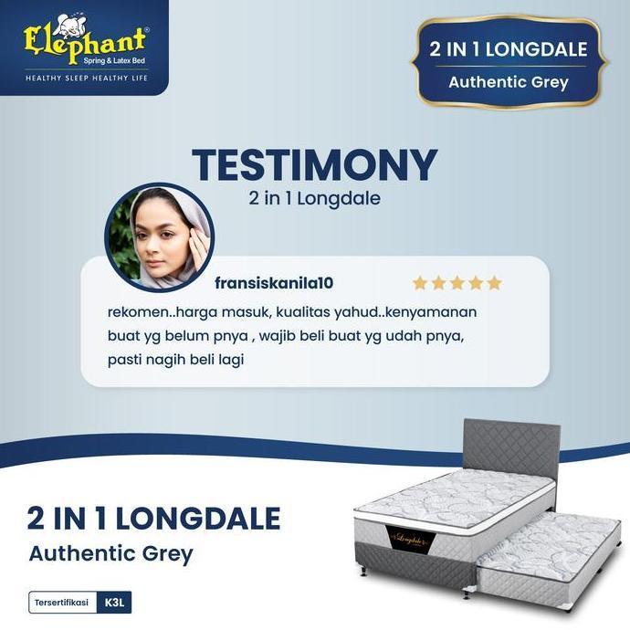 Blokx- Springbed / Kasur 2 In 1 Elephant Longdale Rebounded