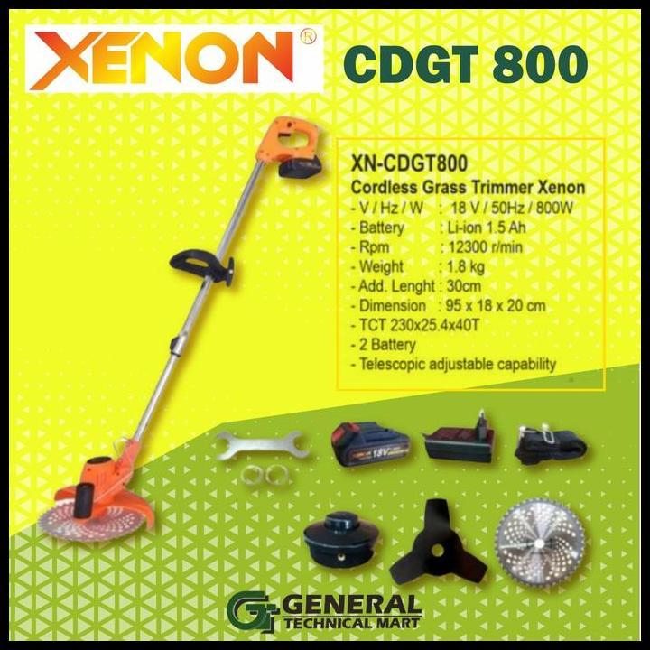 TERMURAH XENON CDGT800 ALAT POTONG RUMPUT BATERAI CORDLESS CDGT 800 TERMURAH 