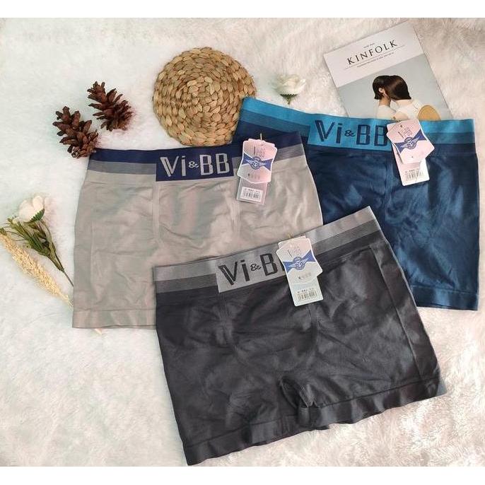 Cod,Bisabanget- 3 Pcs Cd Boxer Pria / Celana Dalam Boxer Pria Vibb