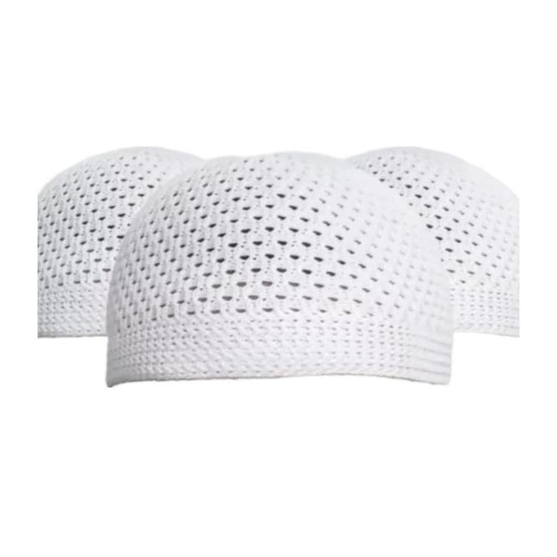 Uwouwo- ( Termurah Paket 1 Kodi Isi 20 Pcs ) Peci Rajut Dewasa Elastis - Peci Rajut - Peci Haji - Hi