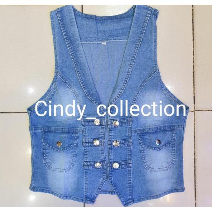 Fwbgy- Rompi Jeans Wanita Vest Outer Denim Rompi Cewek Rompi Cewek Rompi Wanita Jeans Vest Wanita