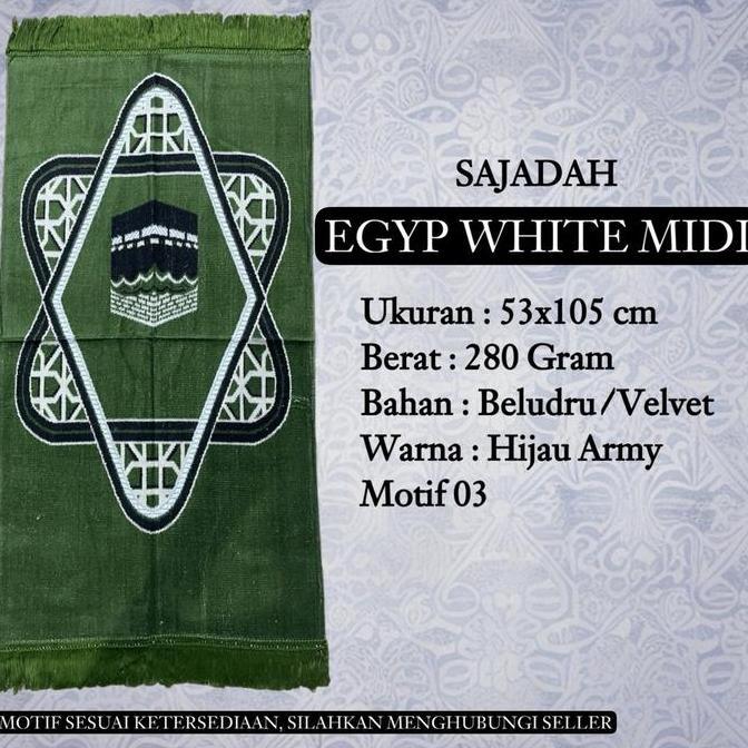 BEST SELLER SAJADAH TURKI BELUDRU HALUS UKURAN DEWASA | EGYPT WHITE 53X 105 CM | SOUVENIR UMROH | SO