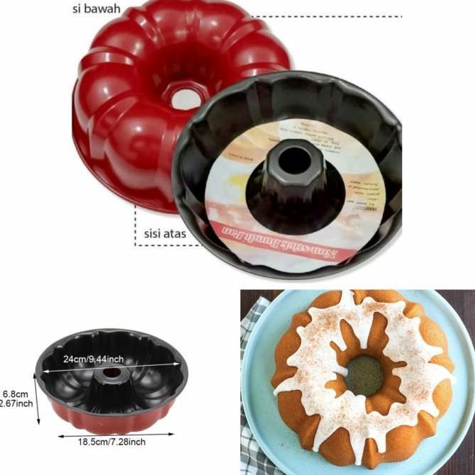 Thebest- loyang bolu marmer 24cm tulban anti lengket