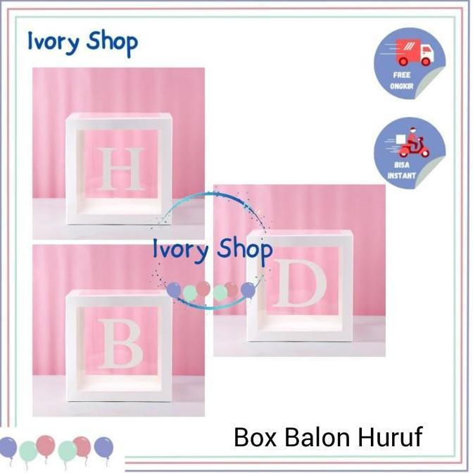 Thebest- Box Balon Mika Transparant Satuan DIY Kotak Transparant