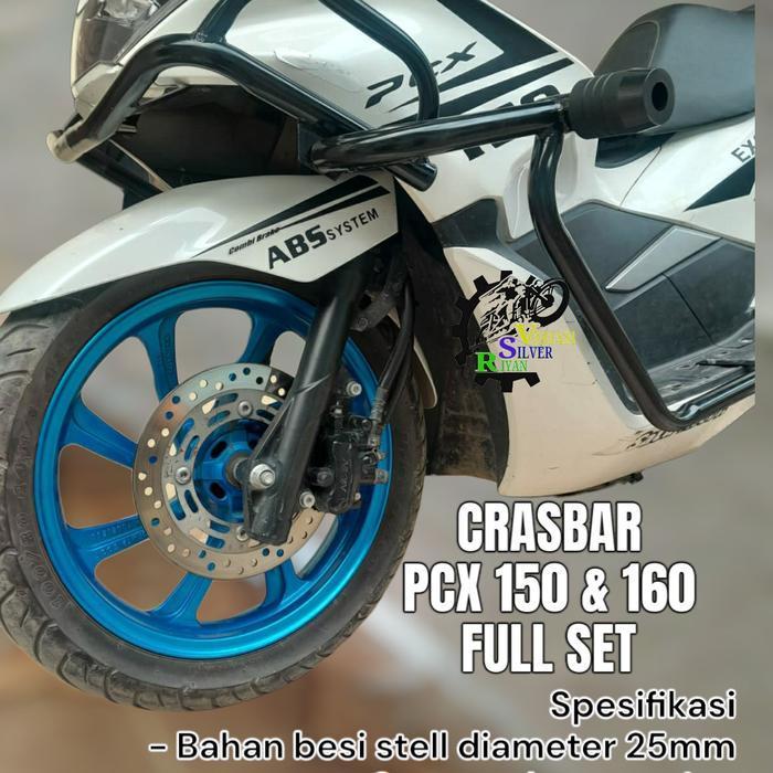 Crashbar Pcx 150 160 Pcx 160 Roadsync Full Set Depan Dan Samping Motor Pelindung Besi Motorcycle Ori