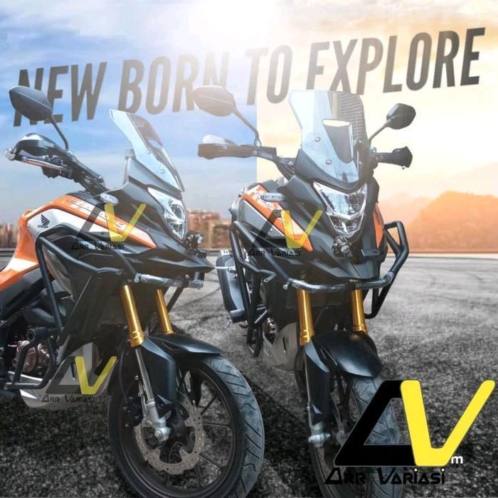 Tubular Honda Cb150X Aksesoris Cb150X Pelindung Body Motor Crashbar Cb 150Rx Plus Baut Motorcycle Be