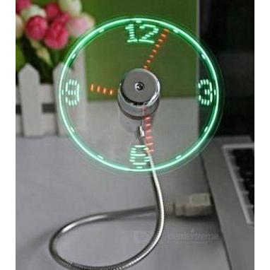 barkoli_sell - kipas angin usb mini fleksibel dengan jam lampu led