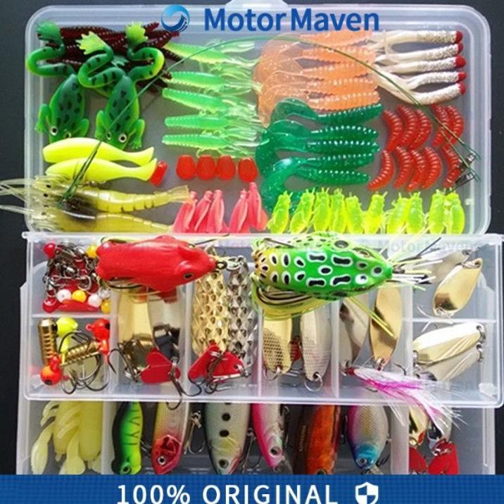 Xkxp- 101Pcs Soft Lure 1Set Soft Bait Fishing Lure Umpan Pancing Gabus Umpan Lembut Soft Lure Castin