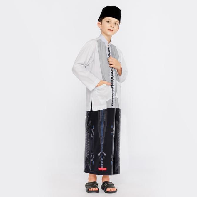 Sarung ATLAS Junior Kembang SGF Hitam Biru (TERBAIK) (TERBARU) (TERMURAH)