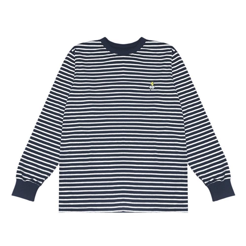 Puddinglane Kaos Unisex Pria Wanita Lengan Panjang Long Sleeve T-shirt Stripe Veronica