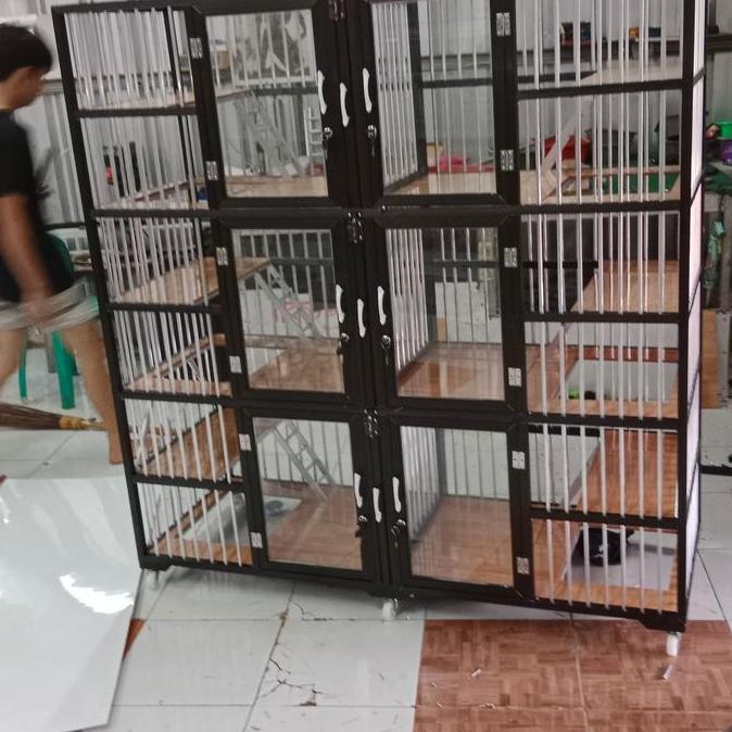 kandang kucing alumunium 6 kamar