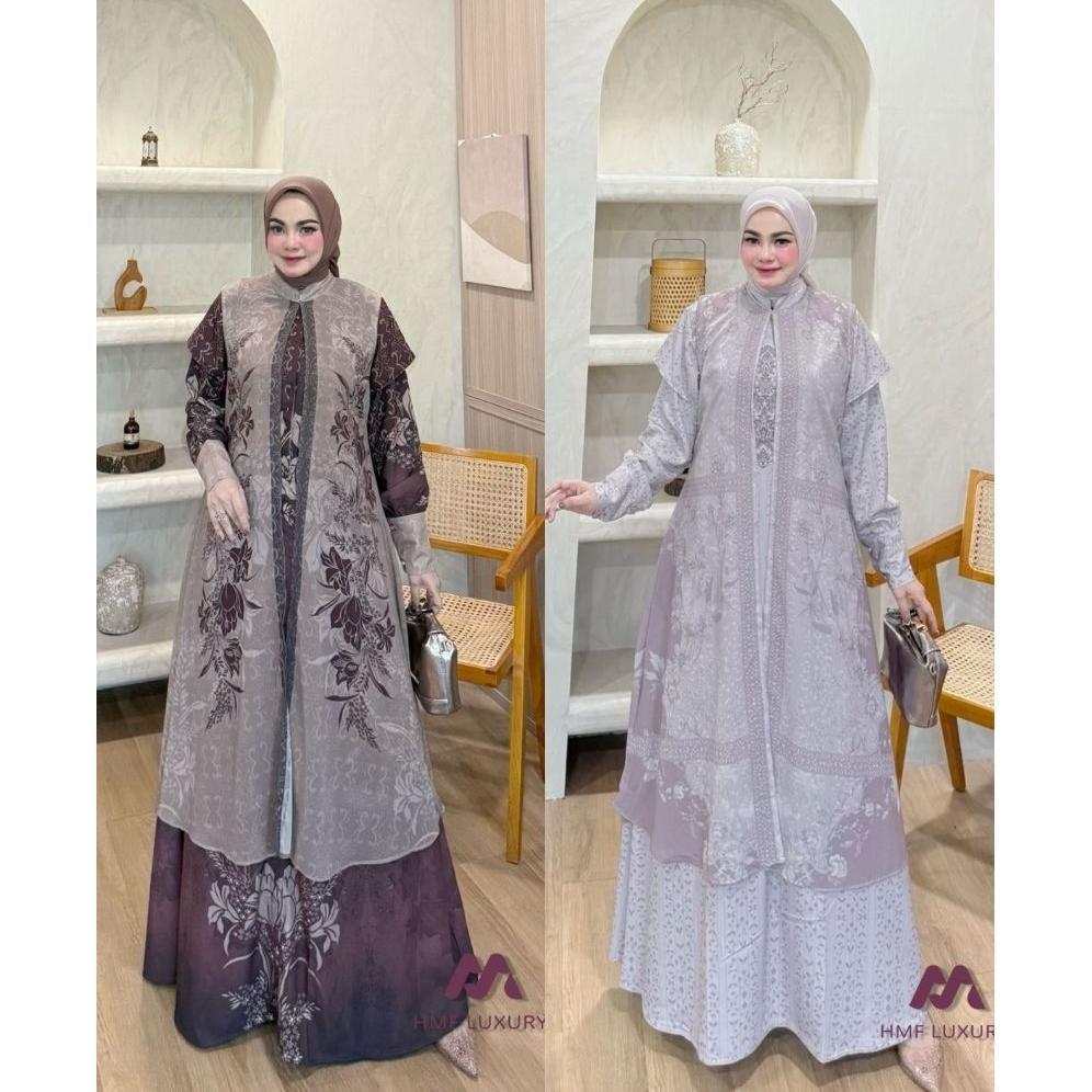 Gamis Sesha Dress 2in1 ori HMF Luxury