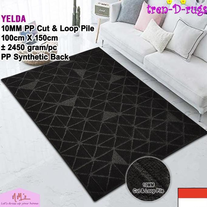 Tren-D-rugs karpet plush motif 3d timbul aesthetic modern 100x150 cm tebal bulu 10 mm permadani alas