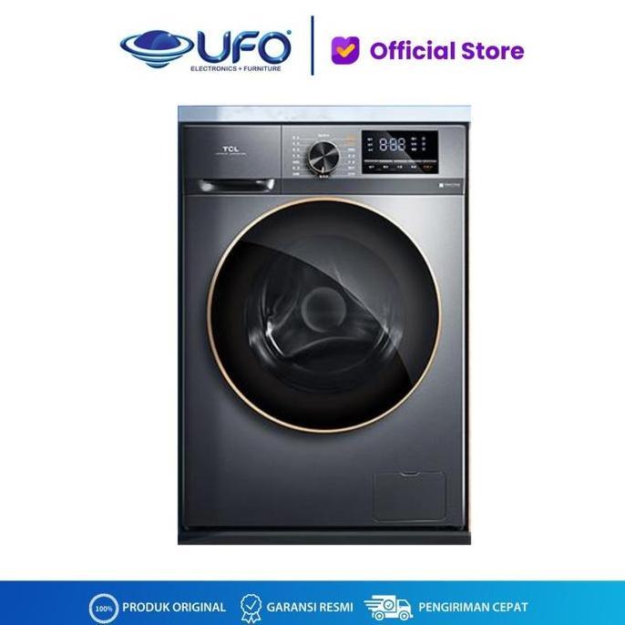 Terlaris Tcl Mesin Cuci Twf85-P11Dg 1 Tabung - Front Loading Inverter P11 8 Kg