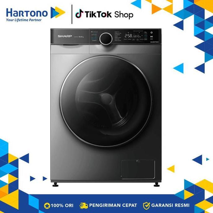 Terlaris Sharp Mesin Cuci Front Loading Washer 10Kg Esfl1410Msx