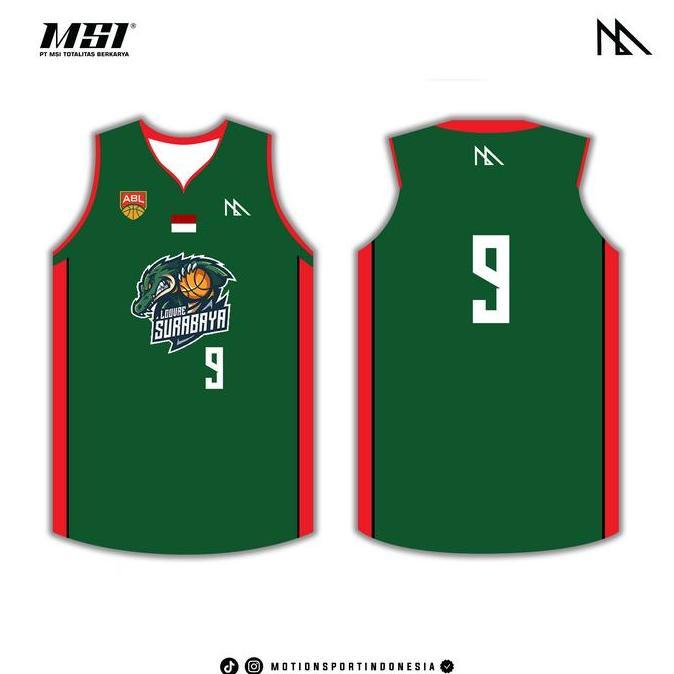 Jersey Basket MSI - Louvre ABL 2023 Green (TERBAIK) (TERBARU) (TERMURAH)