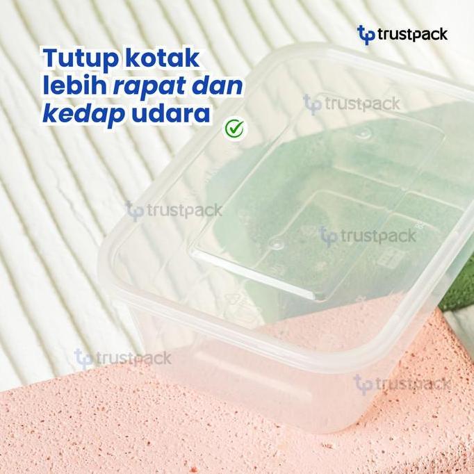 Thebest- Kotak Makan 750 ml Tempat Box Nasi Microwave Thinwall Food Container