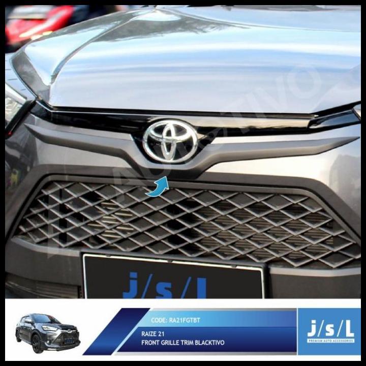 DISKON COVER LIST GRILL DEPAN TRIM TOYOTA RAIZE HITAM DOP 