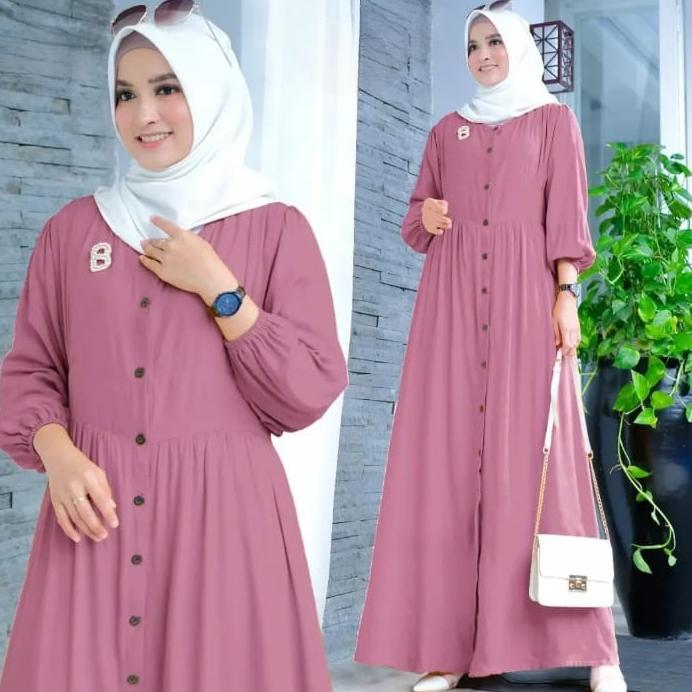 Gamis Wanita ZERNITAA DRESS 2025 Baju gamis wanita muslimah bahan CRINKLE Promo